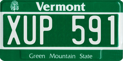 VT license plate XUP591