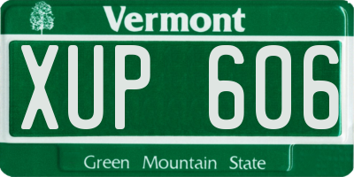 VT license plate XUP606