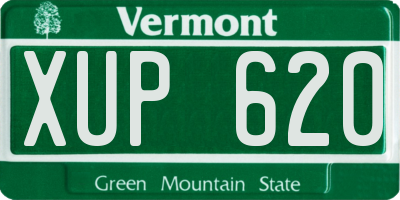 VT license plate XUP620