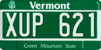 VT license plate XUP621