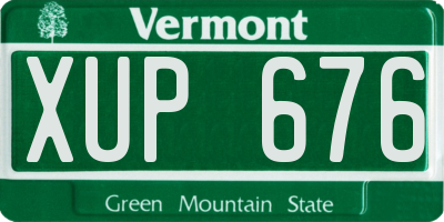 VT license plate XUP676