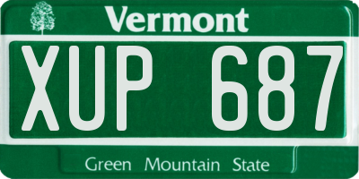 VT license plate XUP687