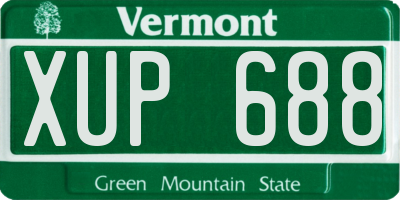 VT license plate XUP688