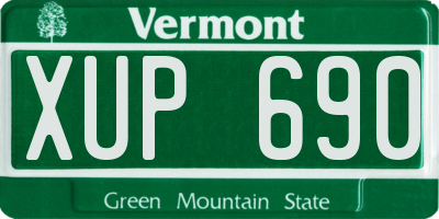 VT license plate XUP690