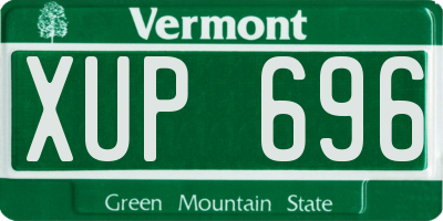 VT license plate XUP696
