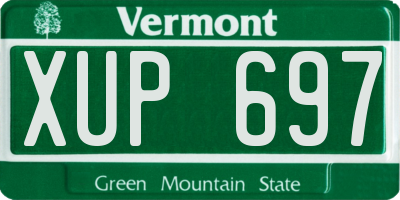 VT license plate XUP697