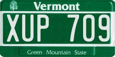 VT license plate XUP709