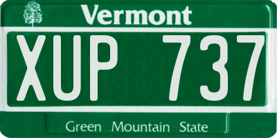 VT license plate XUP737