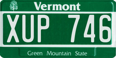 VT license plate XUP746
