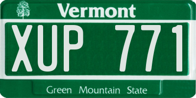 VT license plate XUP771