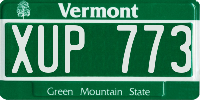 VT license plate XUP773