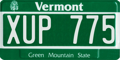 VT license plate XUP775