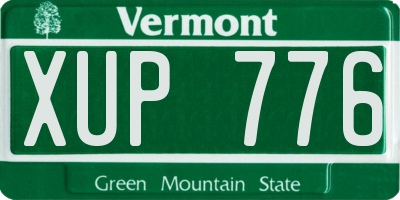 VT license plate XUP776