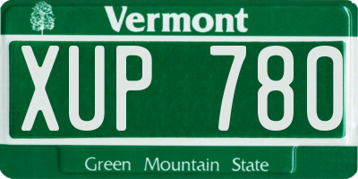 VT license plate XUP780