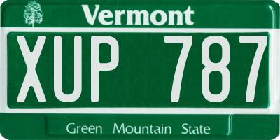 VT license plate XUP787