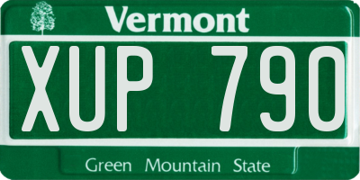 VT license plate XUP790