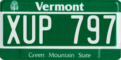 VT license plate XUP797