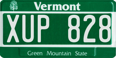 VT license plate XUP828