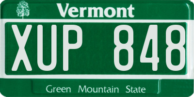 VT license plate XUP848