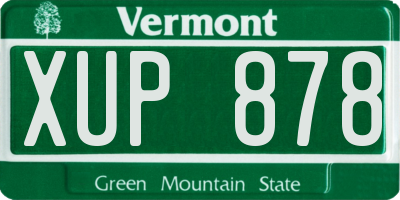 VT license plate XUP878