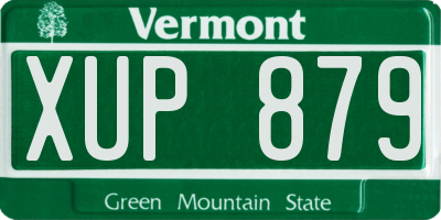 VT license plate XUP879