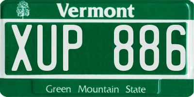 VT license plate XUP886