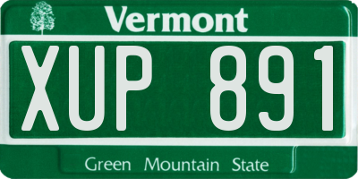 VT license plate XUP891