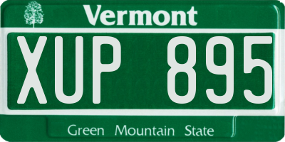VT license plate XUP895