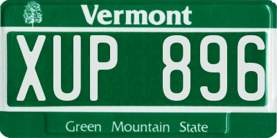 VT license plate XUP896