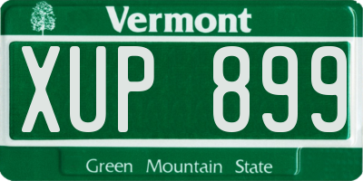 VT license plate XUP899