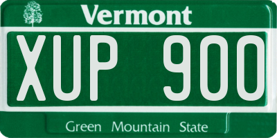 VT license plate XUP900