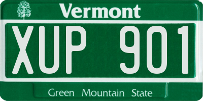 VT license plate XUP901
