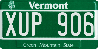 VT license plate XUP906