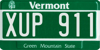 VT license plate XUP911