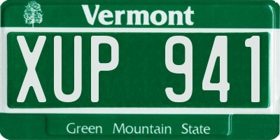 VT license plate XUP941