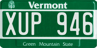 VT license plate XUP946