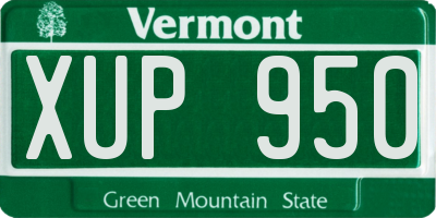 VT license plate XUP950