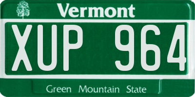 VT license plate XUP964
