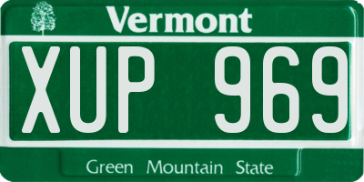 VT license plate XUP969