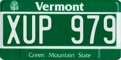 VT license plate XUP979