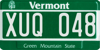 VT license plate XUQ048