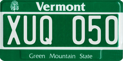 VT license plate XUQ050