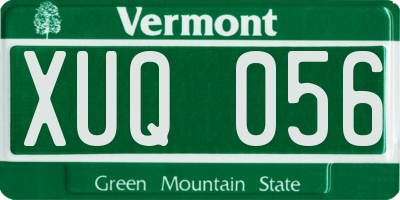 VT license plate XUQ056
