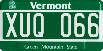 VT license plate XUQ066