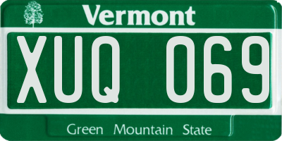 VT license plate XUQ069