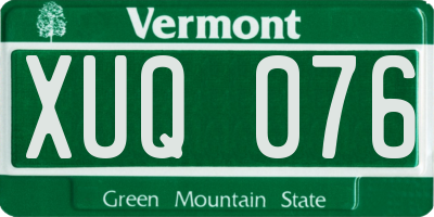 VT license plate XUQ076