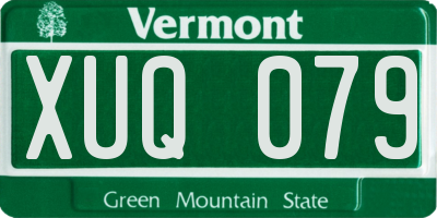 VT license plate XUQ079