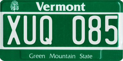 VT license plate XUQ085