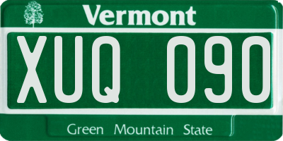 VT license plate XUQ090