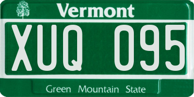 VT license plate XUQ095